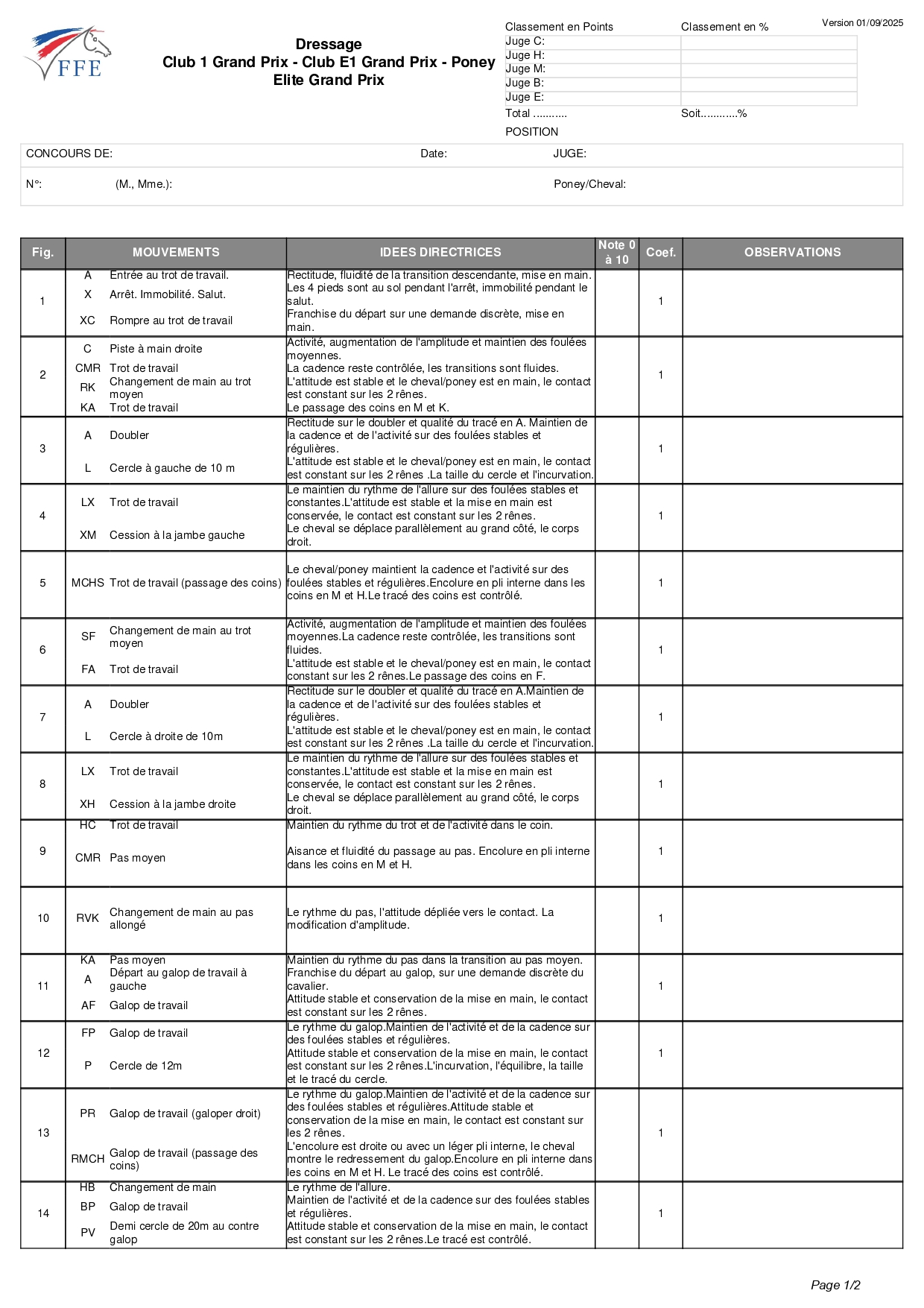 reprise dressage club 1 page 1