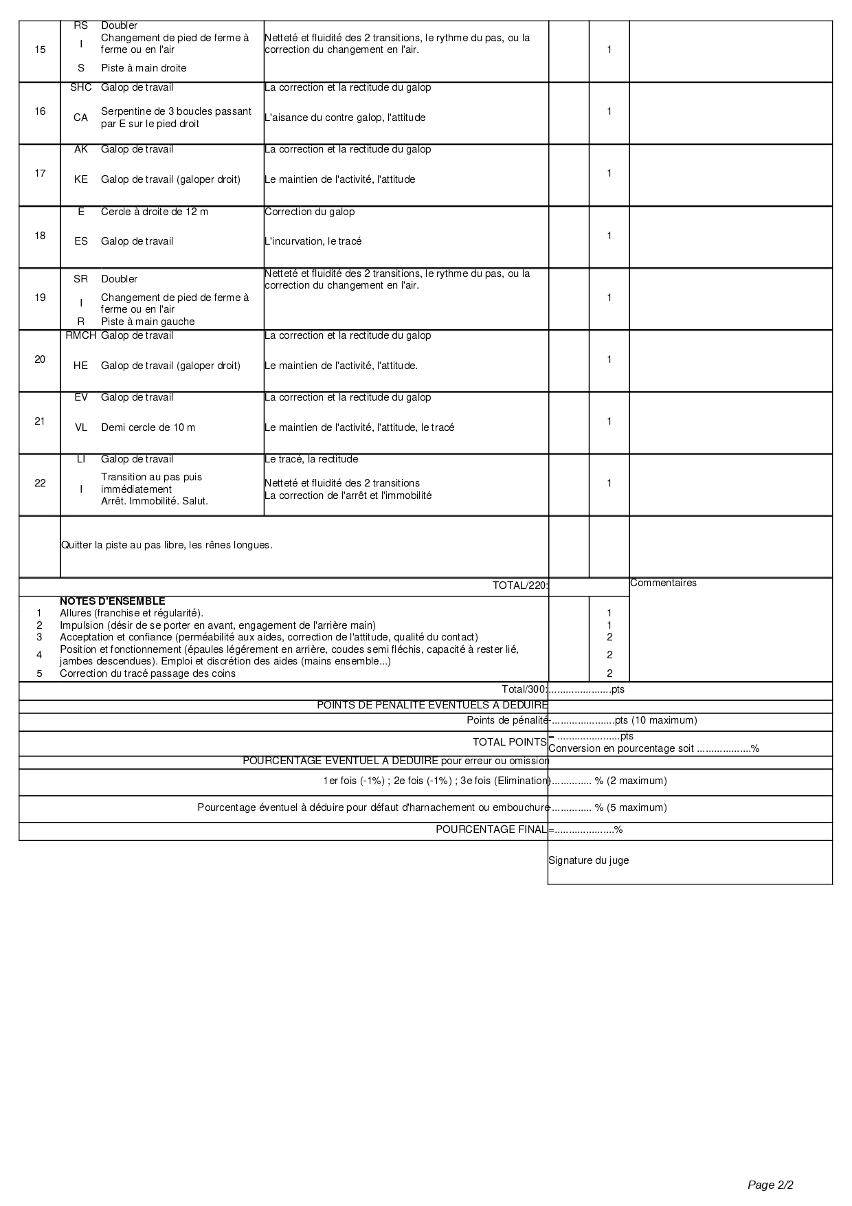reprise dressage Amateur 3 page 2